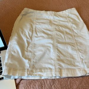 FREE PEOPLE Modern Femme Denim Mini White Size 4